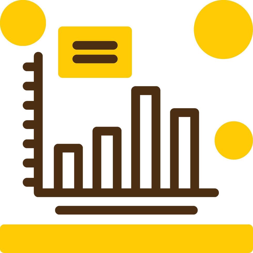 Bar chart Yellow Lieanr Circle Icon vector