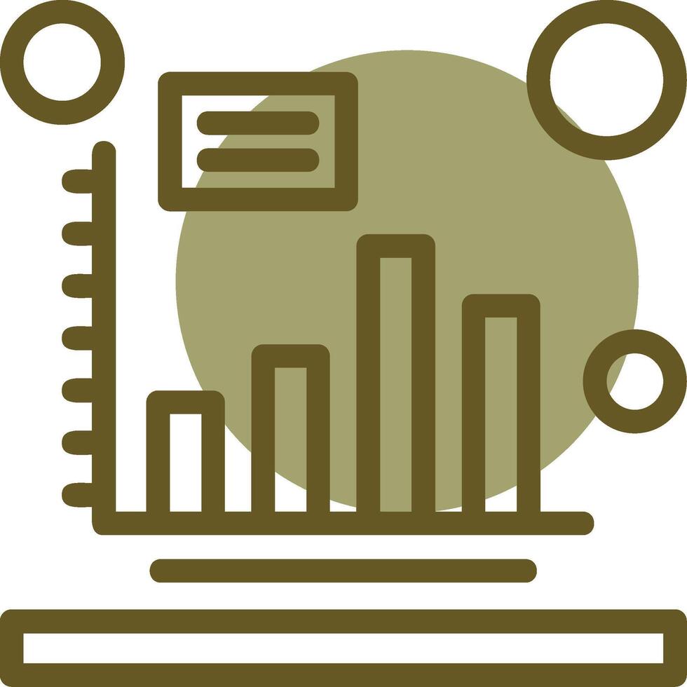 Bar chart Linear Circle Icon vector