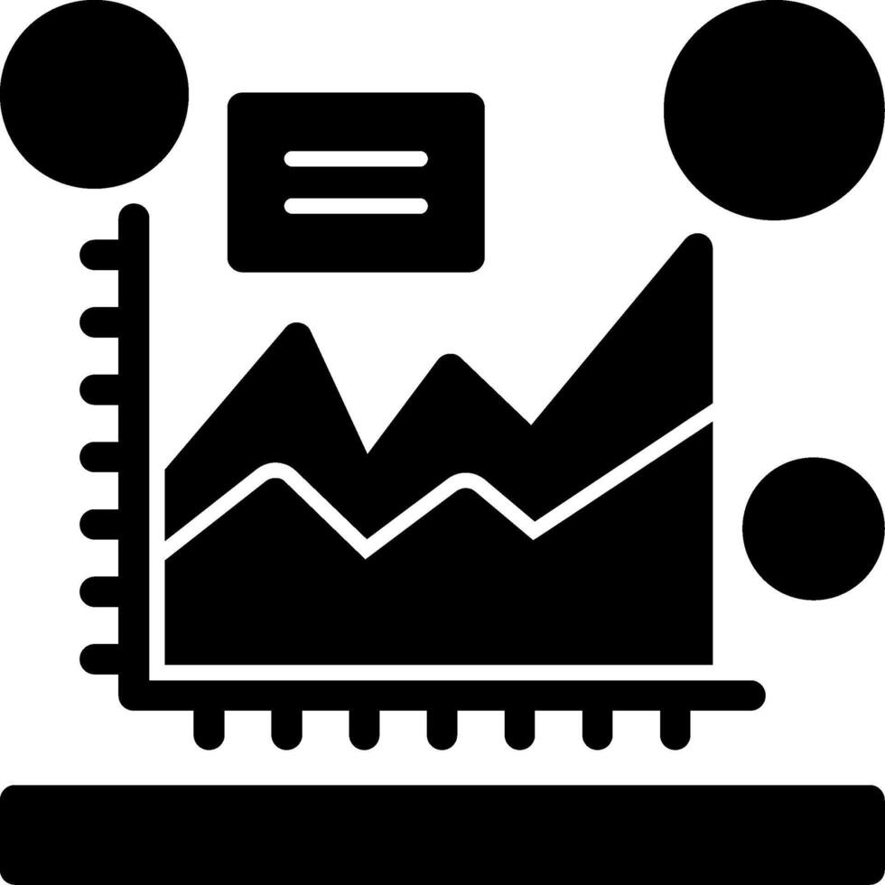 Area chart Glyph Icon vector