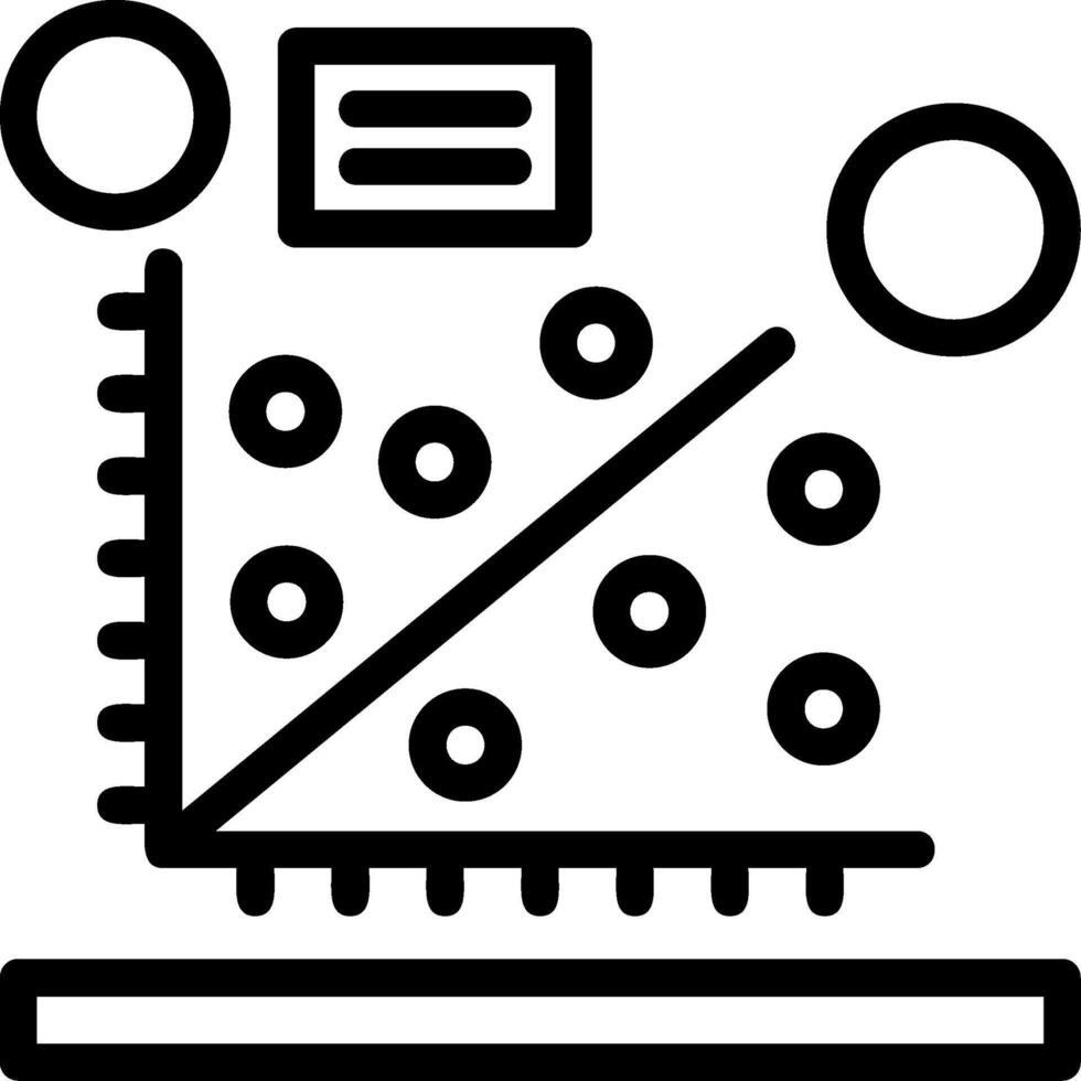 Scatter plot Line Icon vector