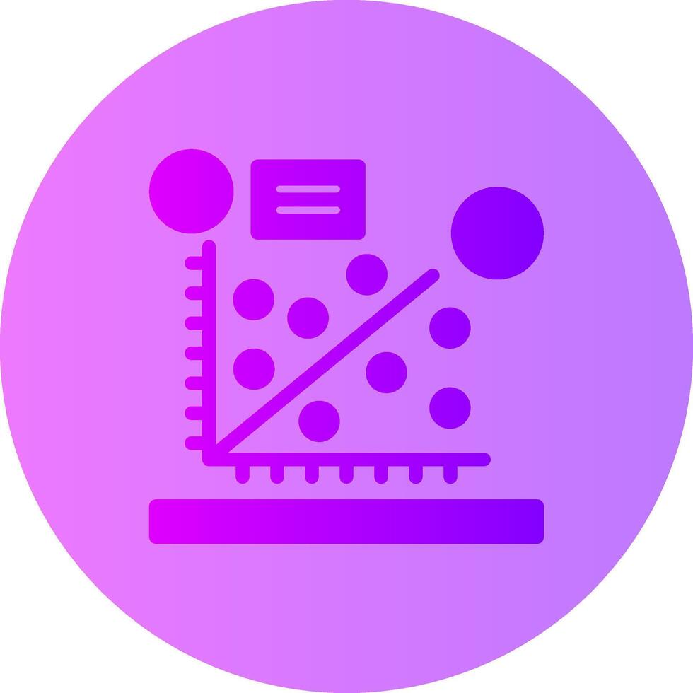 Scatter plot Gradient Circle Icon vector