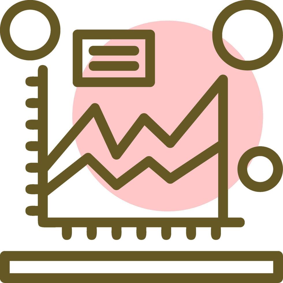 Area chart Linear Circle Icon vector