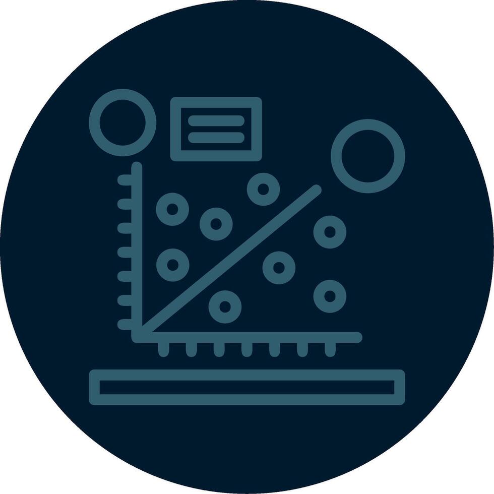 Scatter plot Line Multi color Icon vector