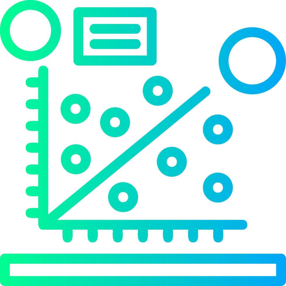 Scatter plot Linear Gradient Icon vector