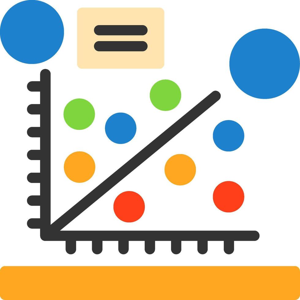 Scatter plot Flat Icon vector