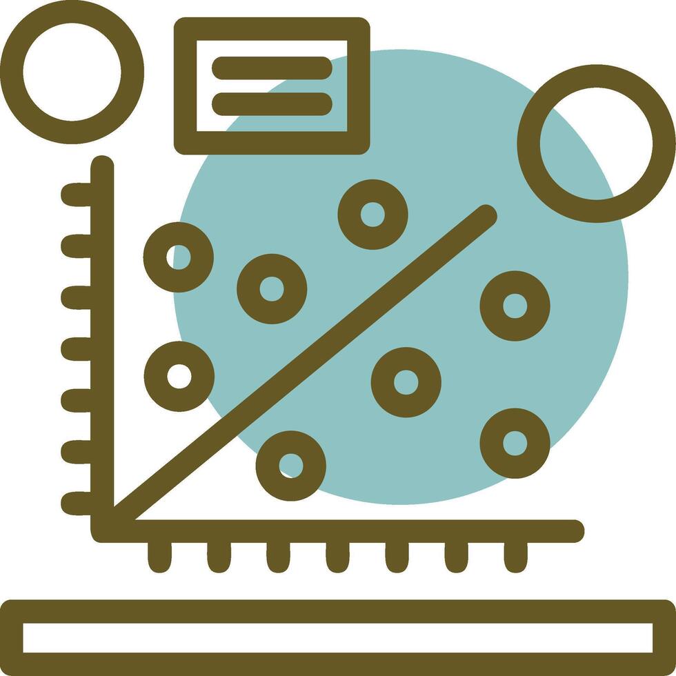 Scatter plot Linear Circle Icon vector