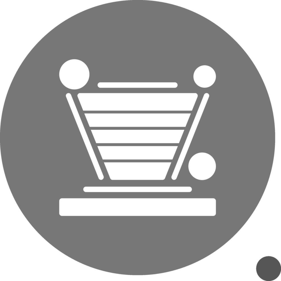 Funnel chart Glyph Shadow Icon vector