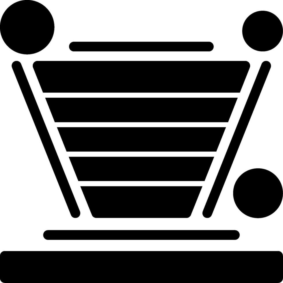 Funnel chart Glyph Icon vector