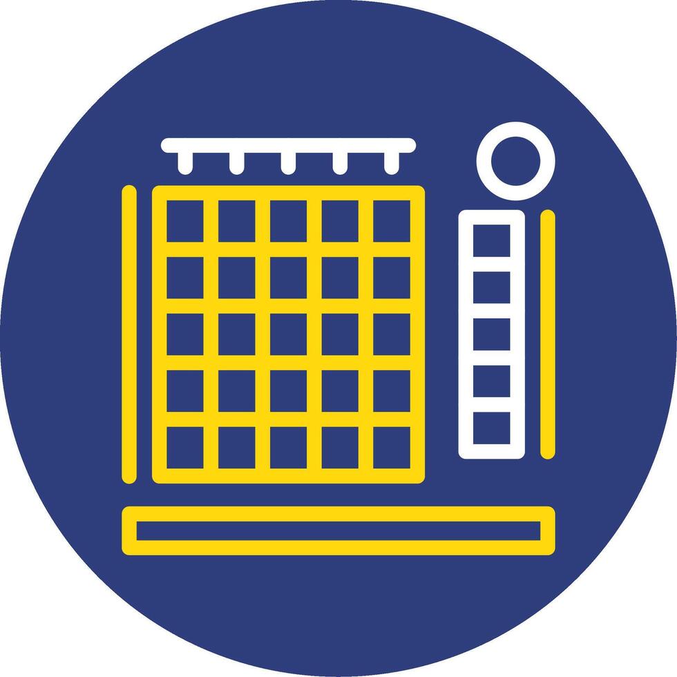 Heatmap Dual Line Circle Icon vector