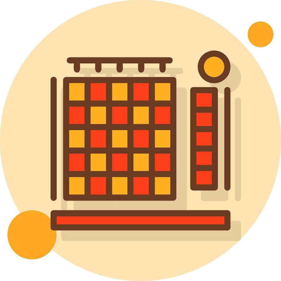 Heatmap Filled Shadow Circle Icon vector