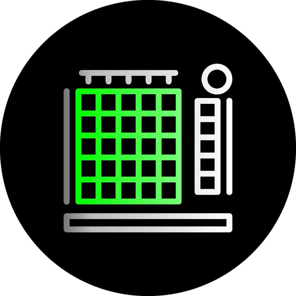 Heatmap Dual Gradient Circle Icon vector