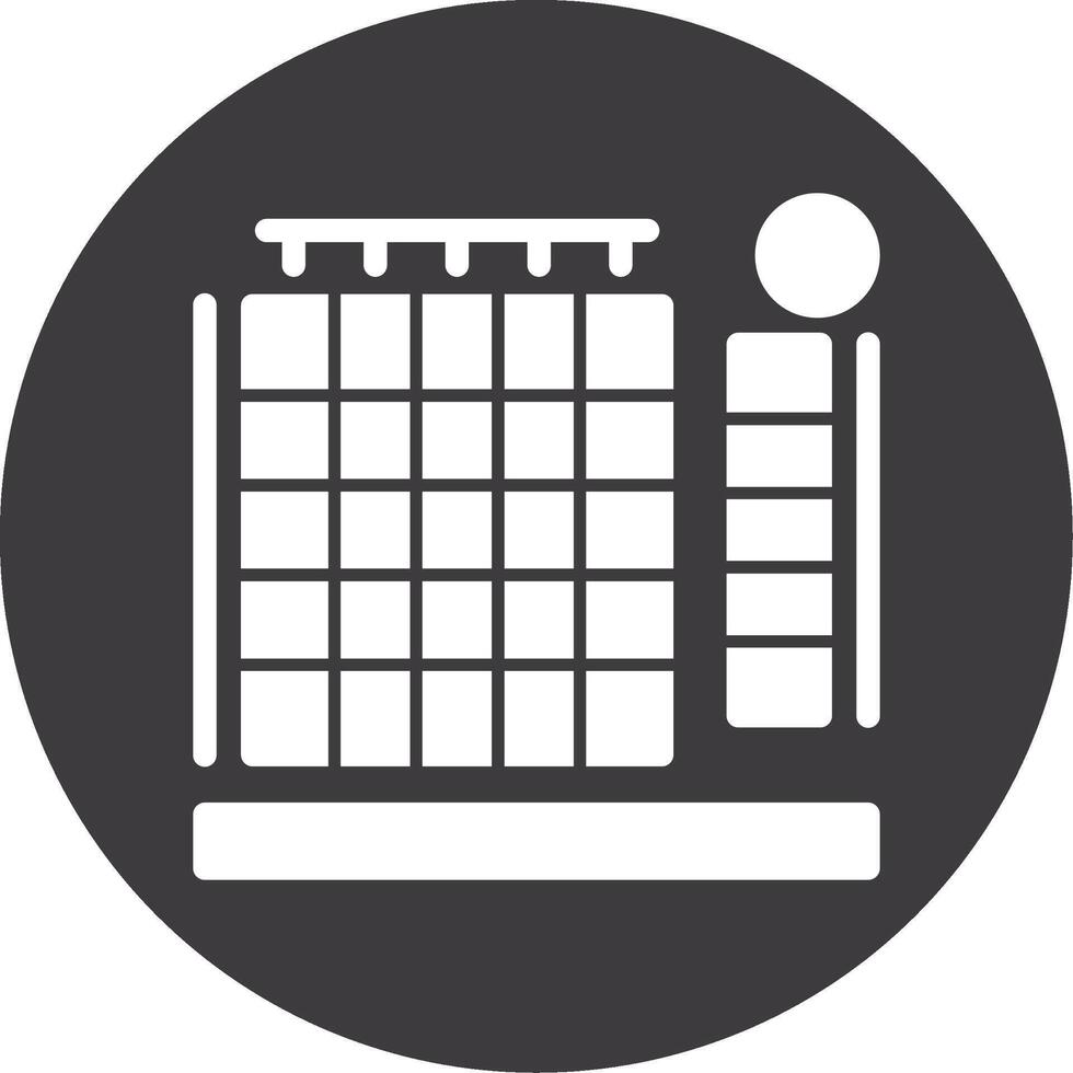 Heatmap Glyph Circle Icon vector