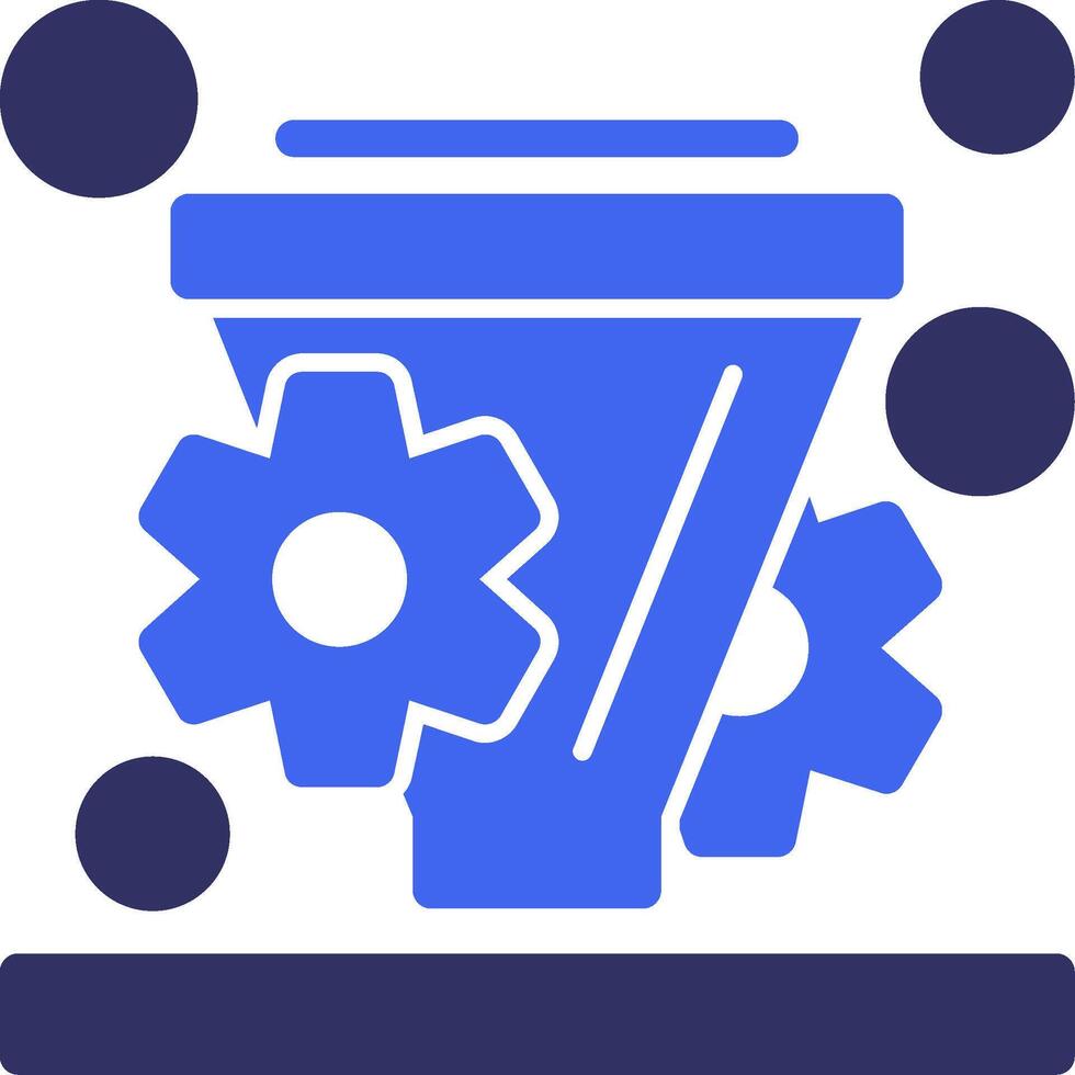 Conversion rate optimization Solid Two Color Icon vector