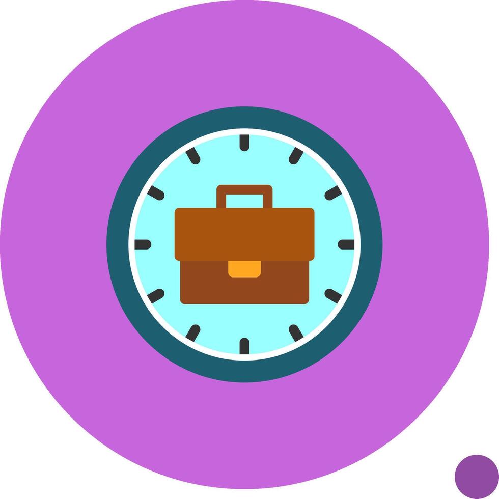 Time Flat Shadow Icon vector