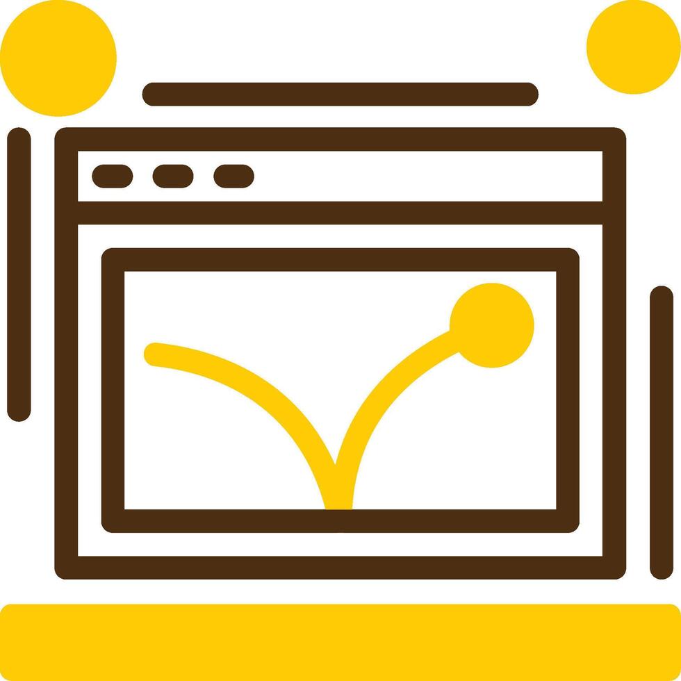 Bounce rate Yellow Lieanr Circle Icon vector