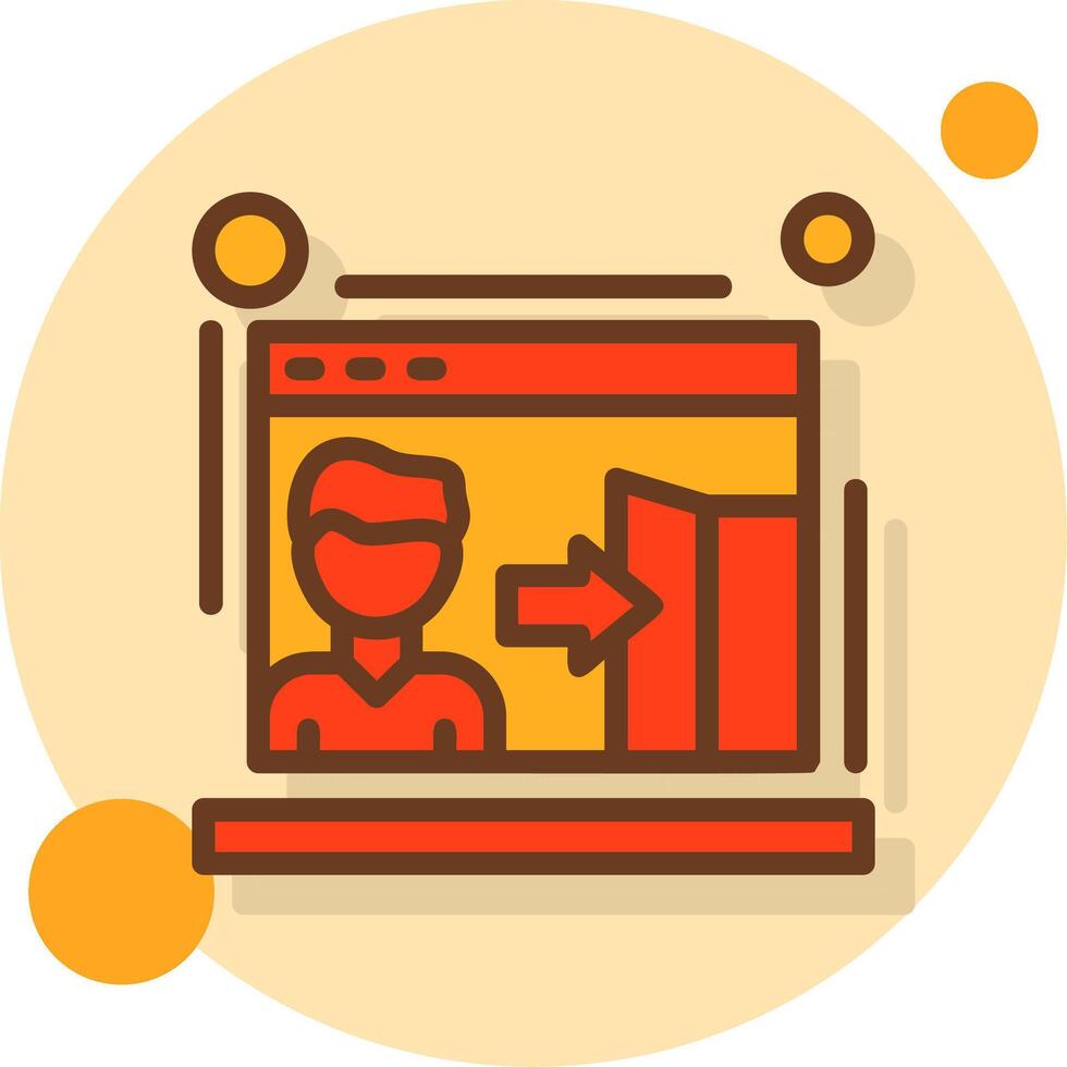 Exit rate Filled Shadow Circle Icon vector