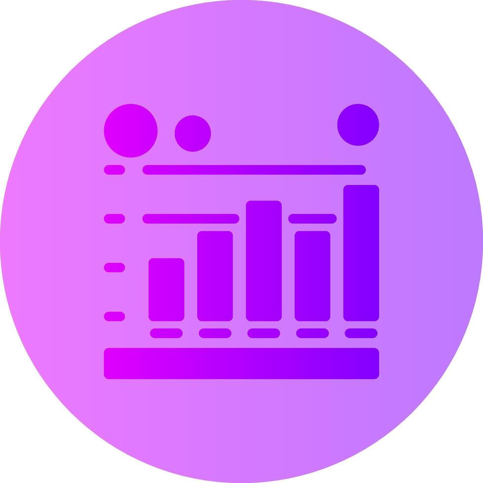 Session duration Gradient Circle Icon vector