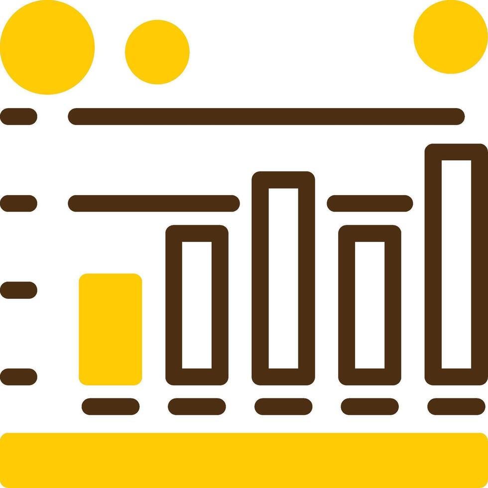 Session duration Yellow Lieanr Circle Icon vector