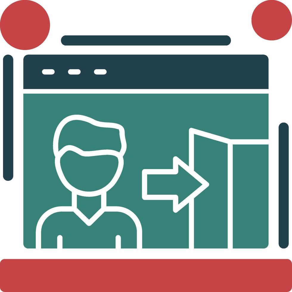 Exit rate Line Two Color Icon vector