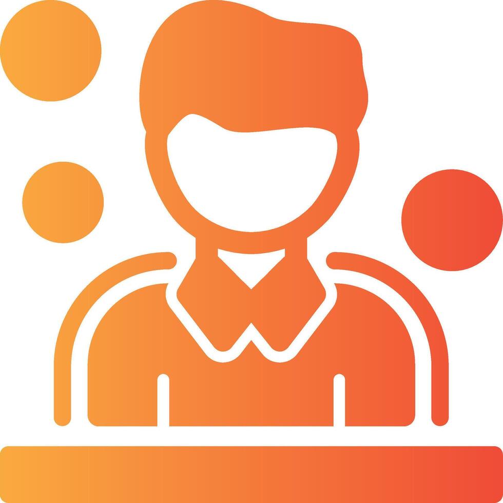 Users Solid Multi Gradient Icon vector