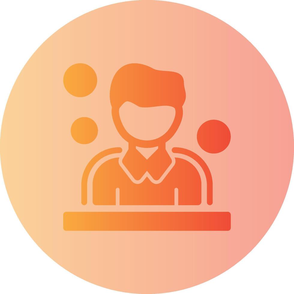 Users Gradient Circle Icon vector