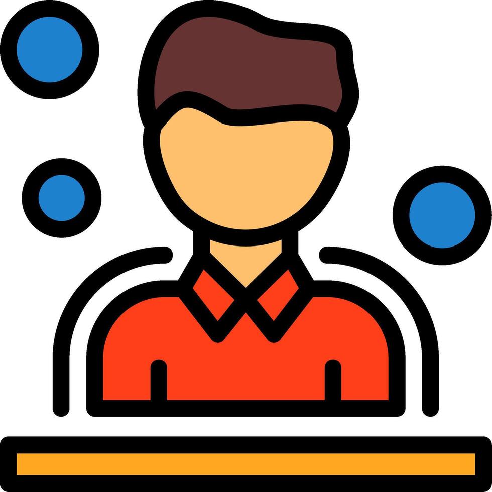 Users Line Filled Icon vector