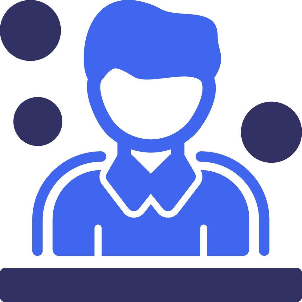 Users Solid Two Color Icon vector