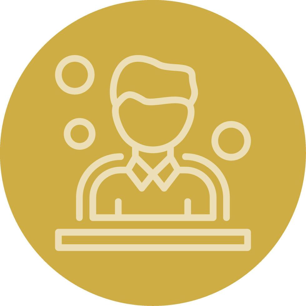Users Line Multi color Icon vector