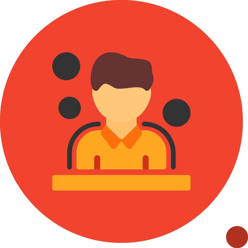 Users Flat Shadow Icon vector