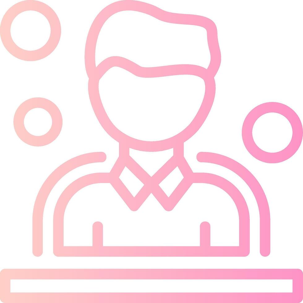 Users Linear Gradient Icon vector