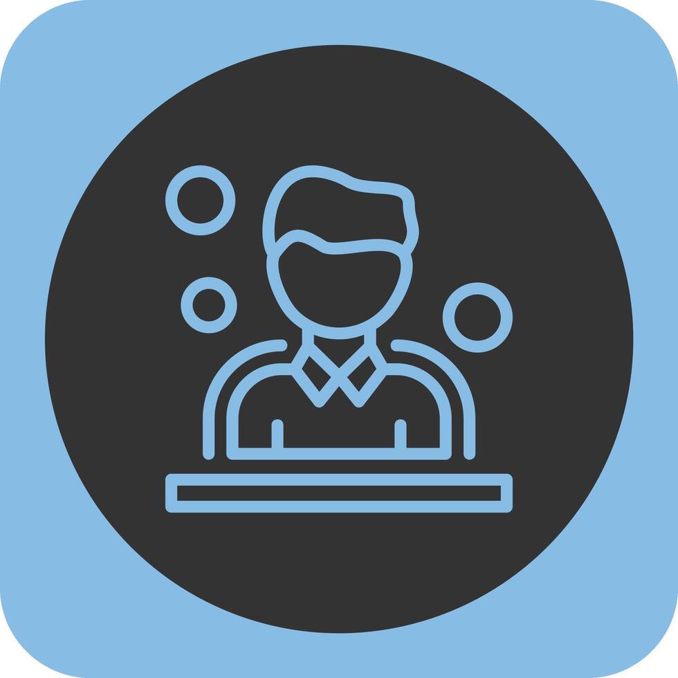 Users Linear Round Icon vector