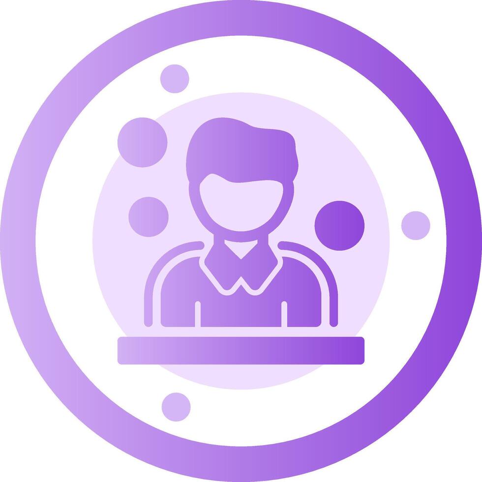 Users Glyph Gradient Icon vector