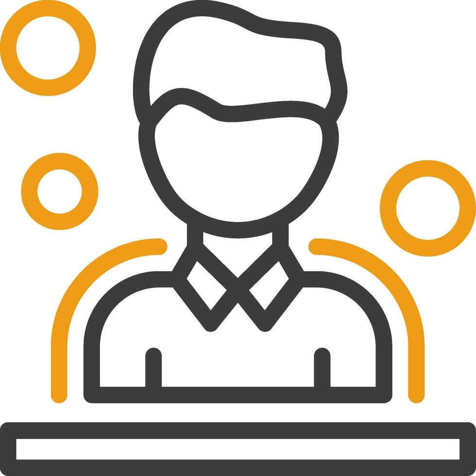 Users Line Two Color Icon vector