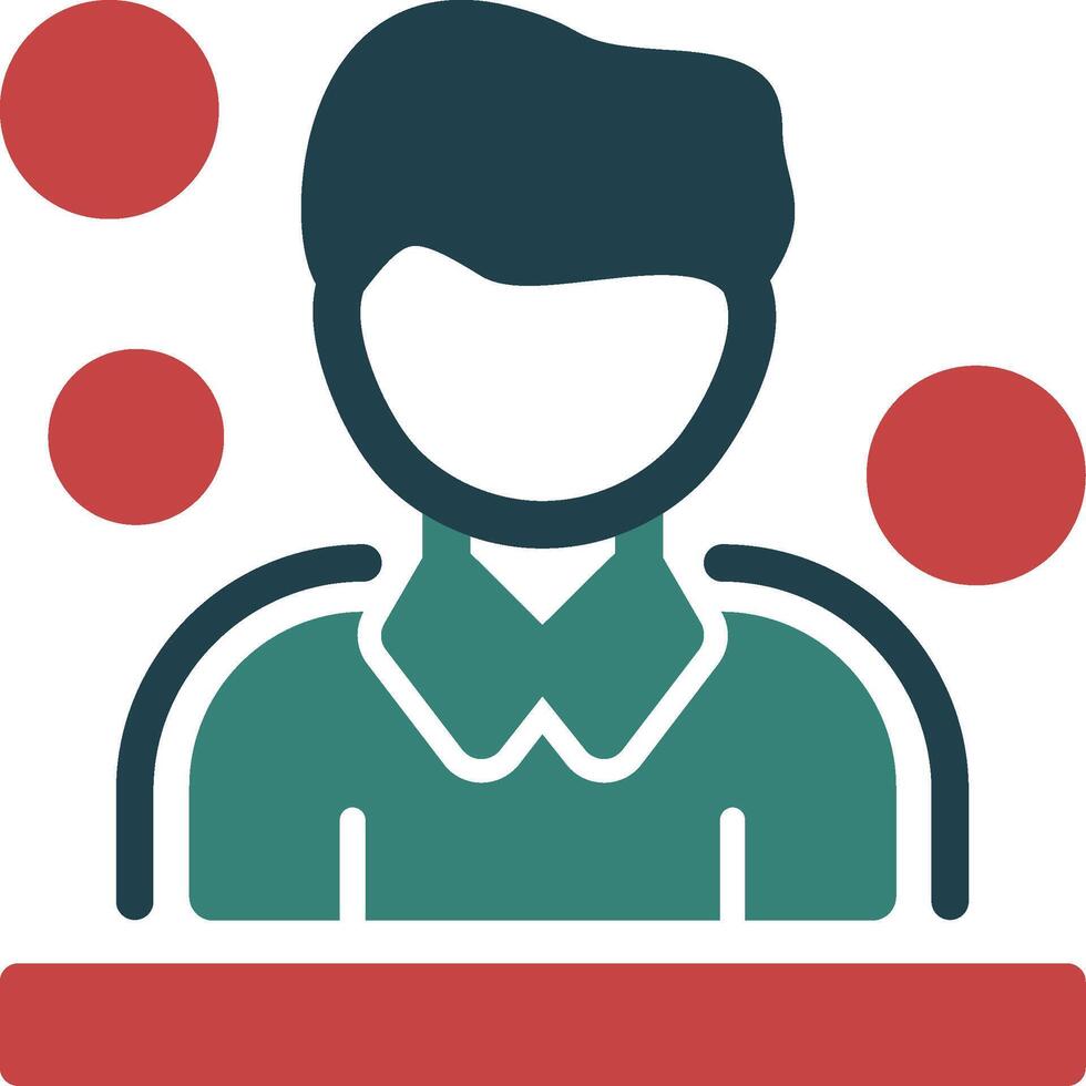 Users Glyph Two Color Icon vector