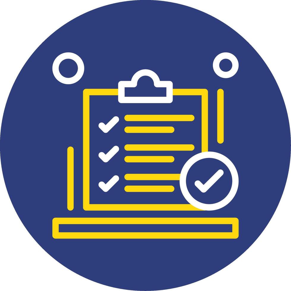 Goal completion Dual Line Circle Icon vector