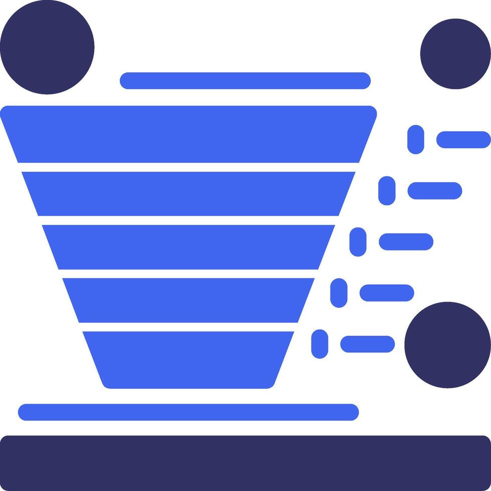 Conversion funnel Solid Two Color Icon vector
