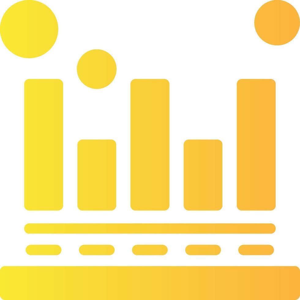 Attribution modeling Solid Multi Gradient Icon vector