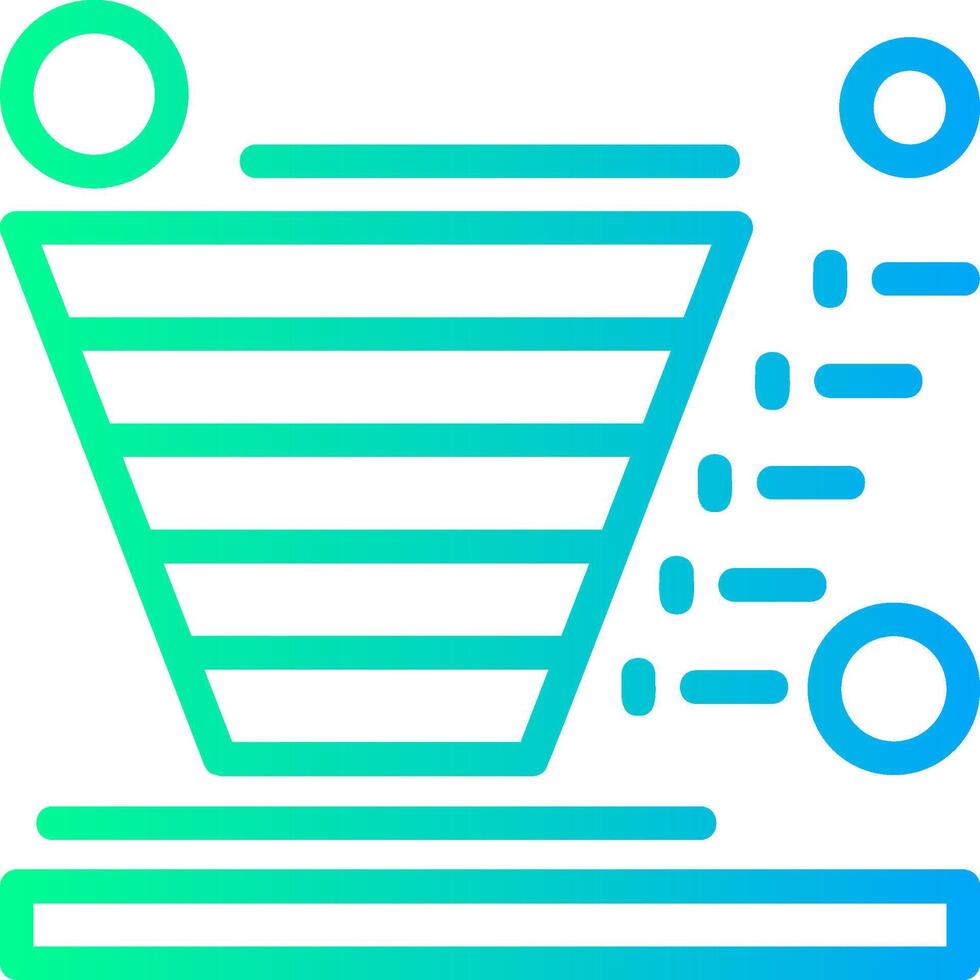 Conversion funnel Linear Gradient Icon vector