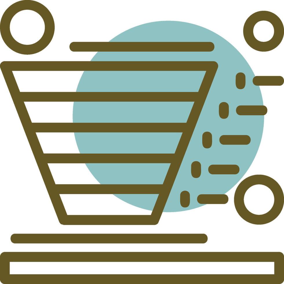 Conversion funnel Linear Circle Icon vector