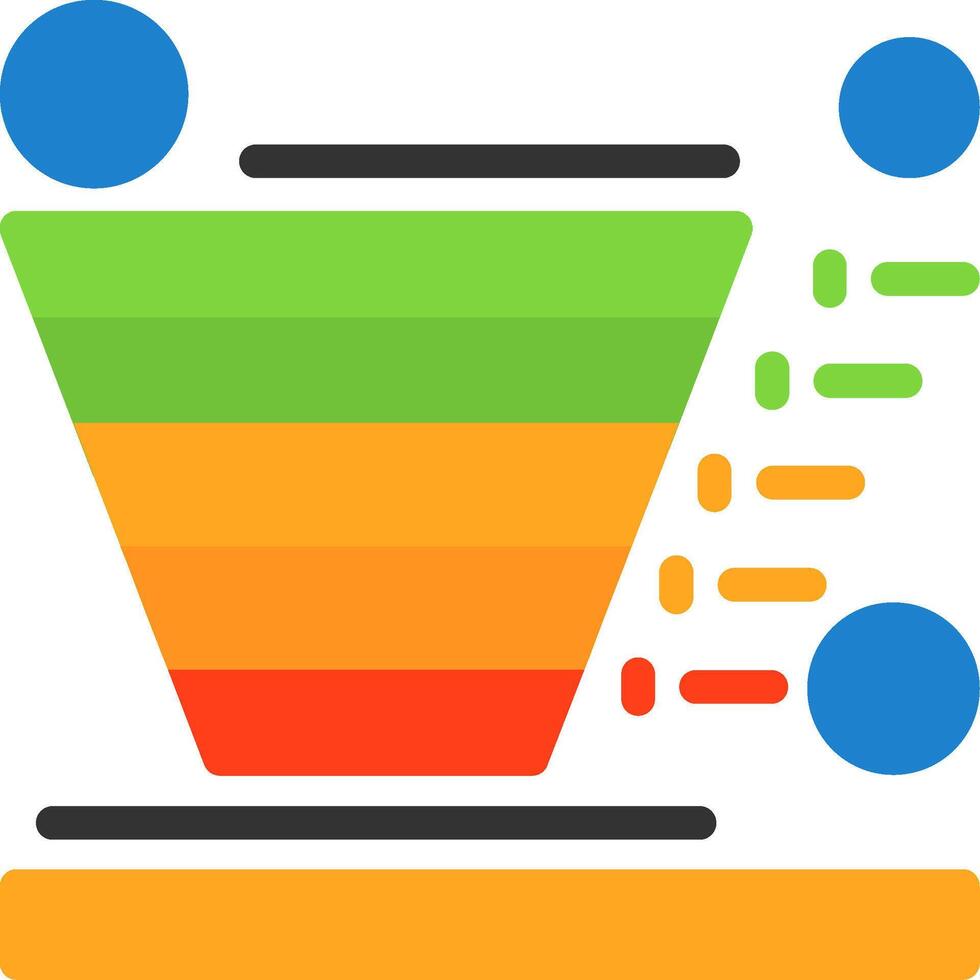Conversion funnel Flat Icon vector