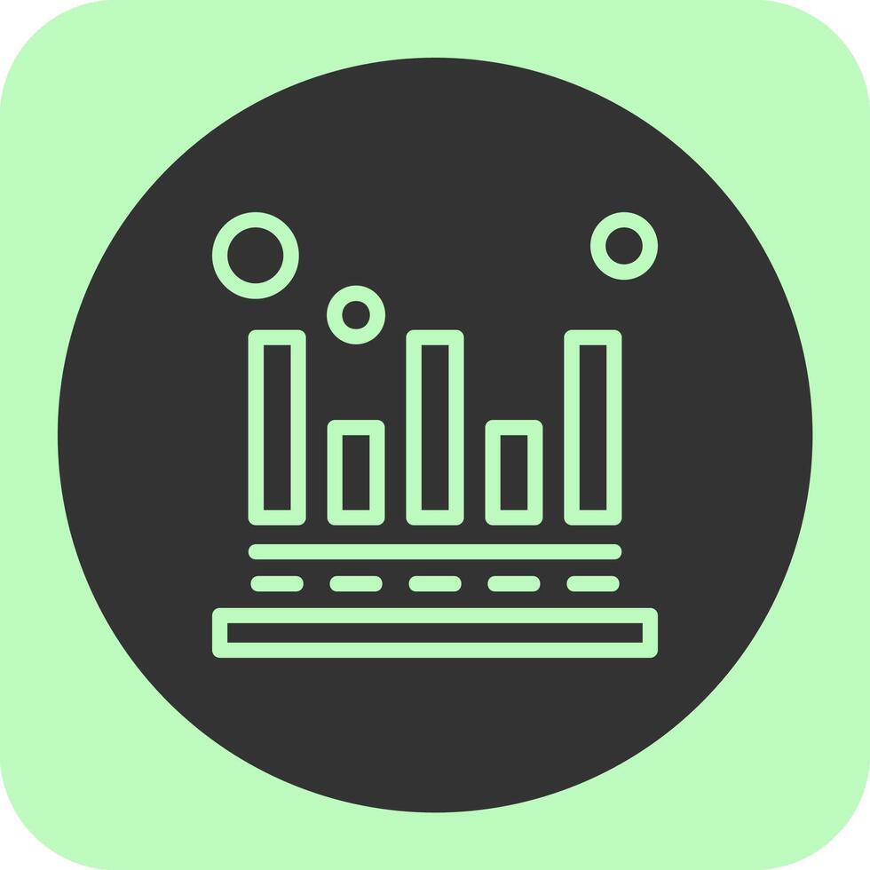 Attribution modeling Linear Round Icon vector