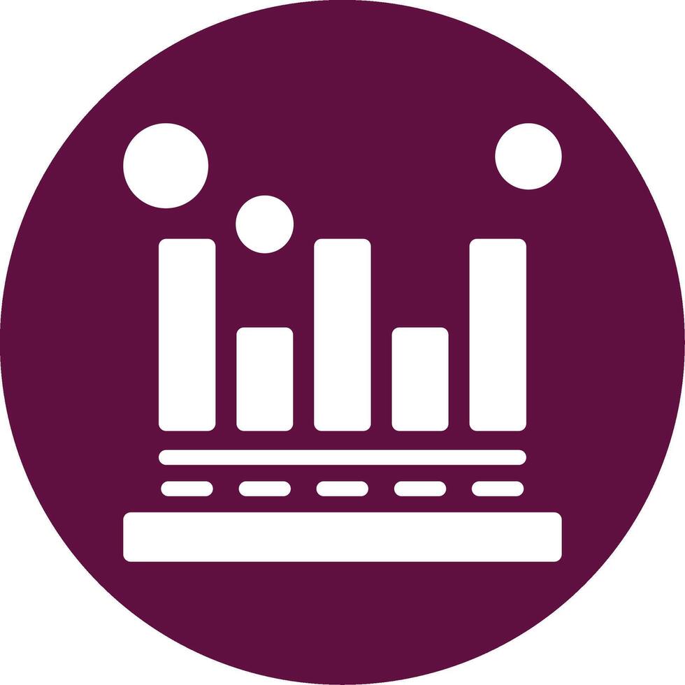 Attribution modeling Glyph Circle Icon vector