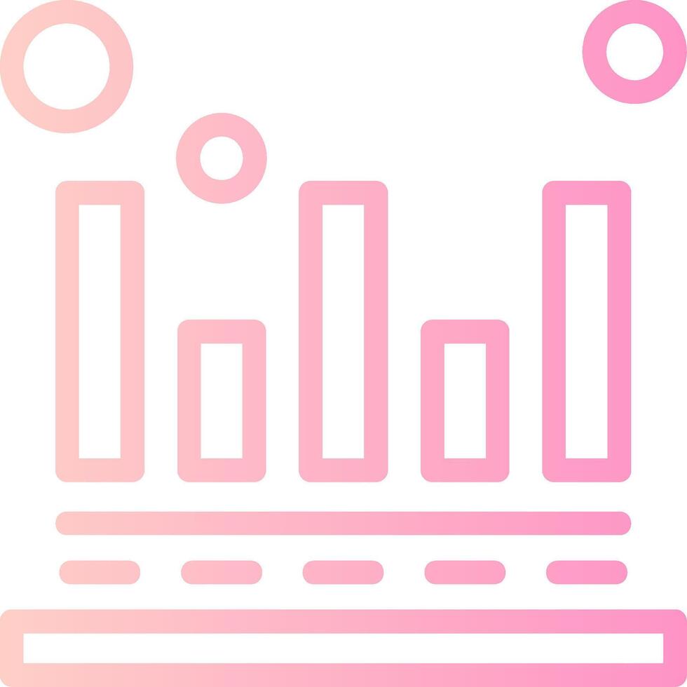 Attribution modeling Linear Gradient Icon vector