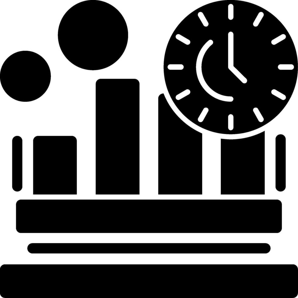 Real-time data Glyph Icon vector