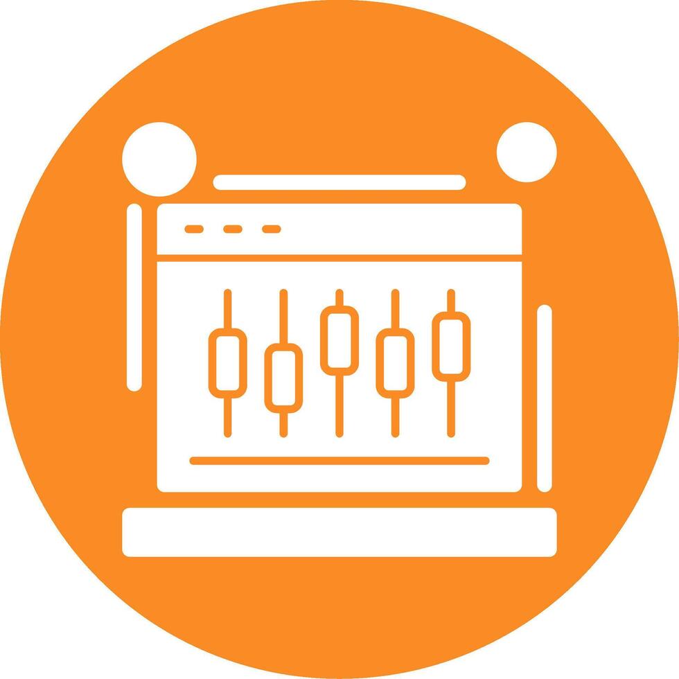 Social media analytics Glyph Circle Icon vector
