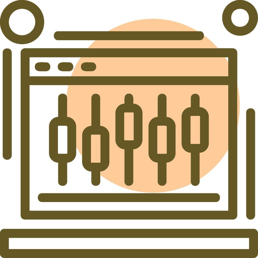 Social media analytics Linear Circle Icon vector