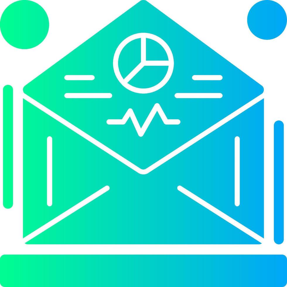 Email marketing analytics Solid Multi Gradient Icon vector