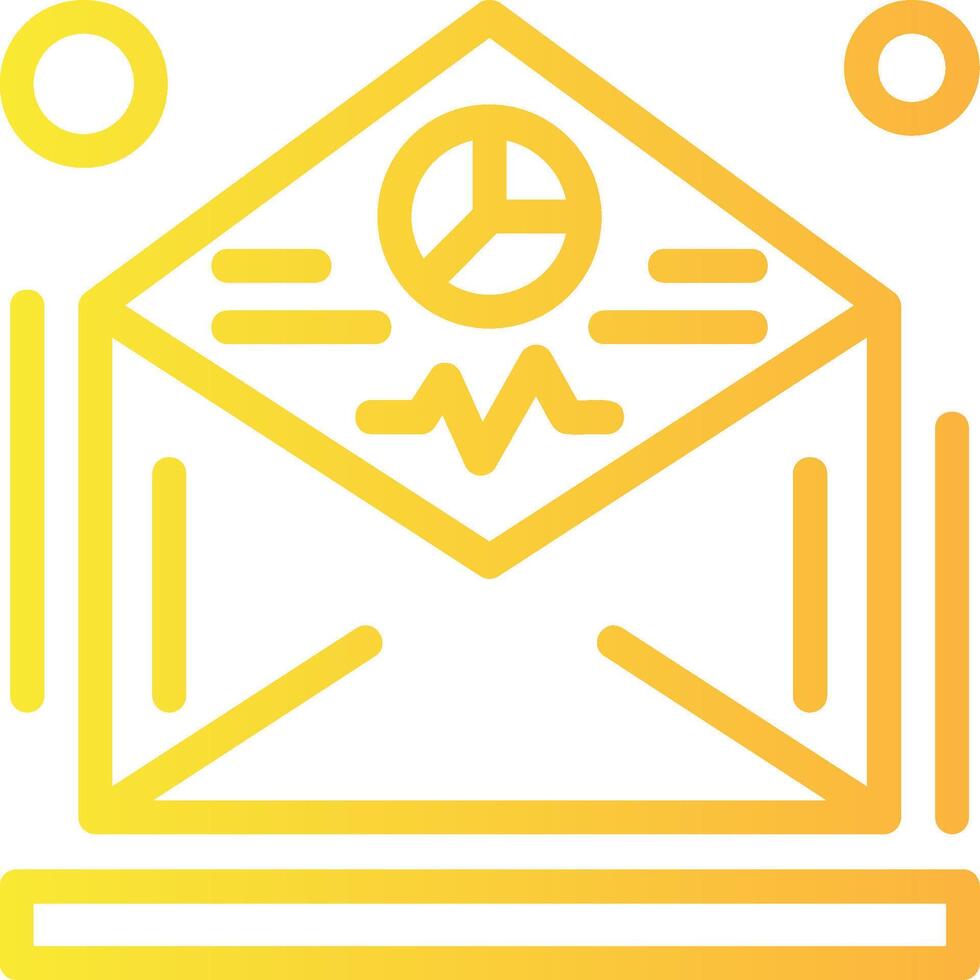 Email marketing analytics Linear Gradient Icon vector