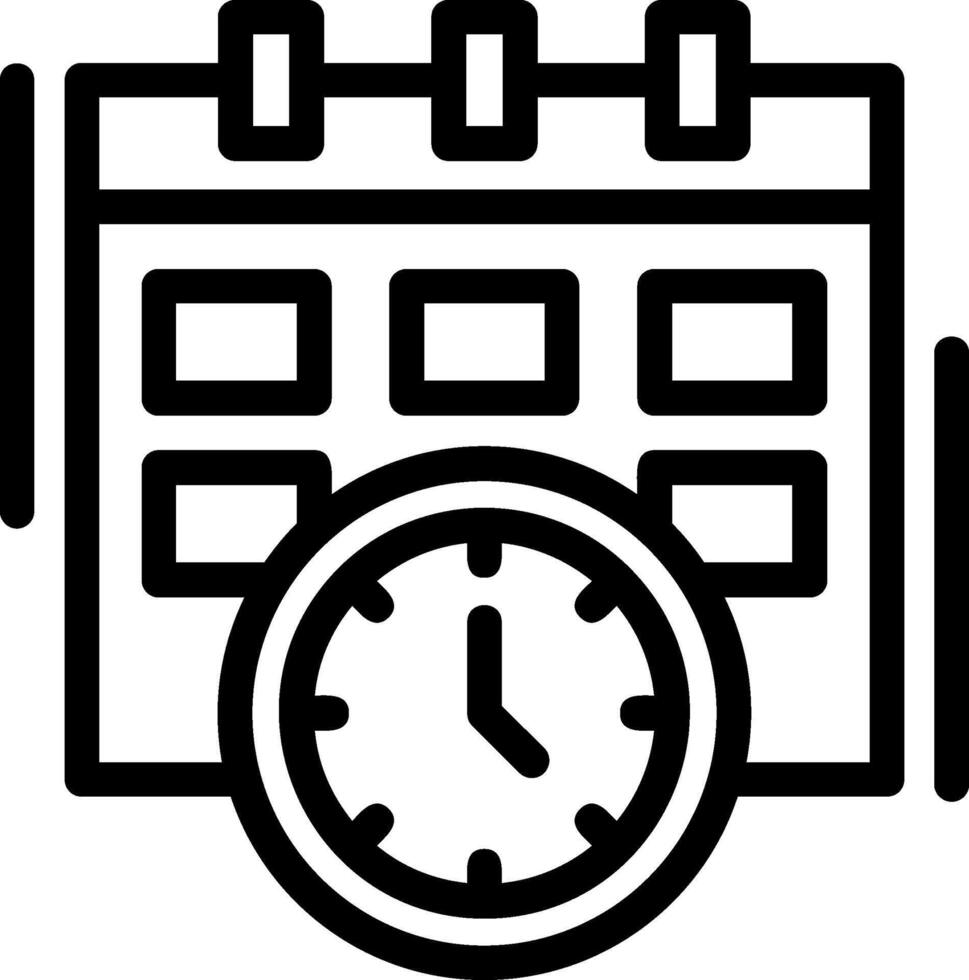 Deadline Line Icon vector