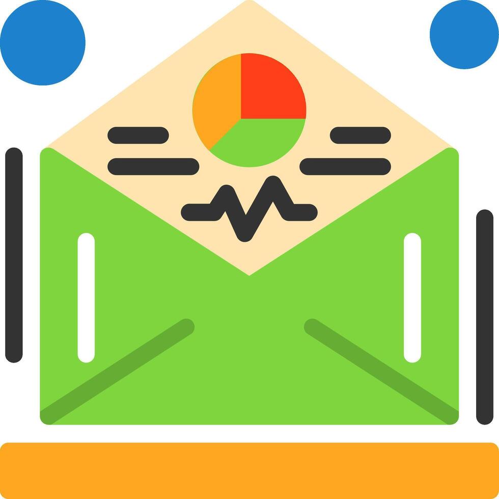 Email marketing analytics Flat Icon vector